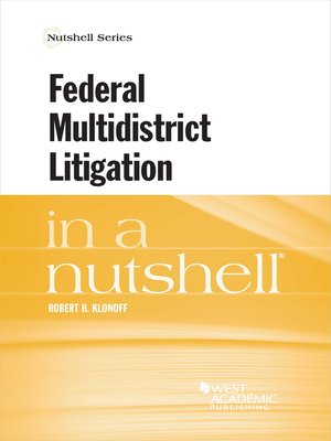 cover image of Federal Multidistrict Litigation in a Nutshell